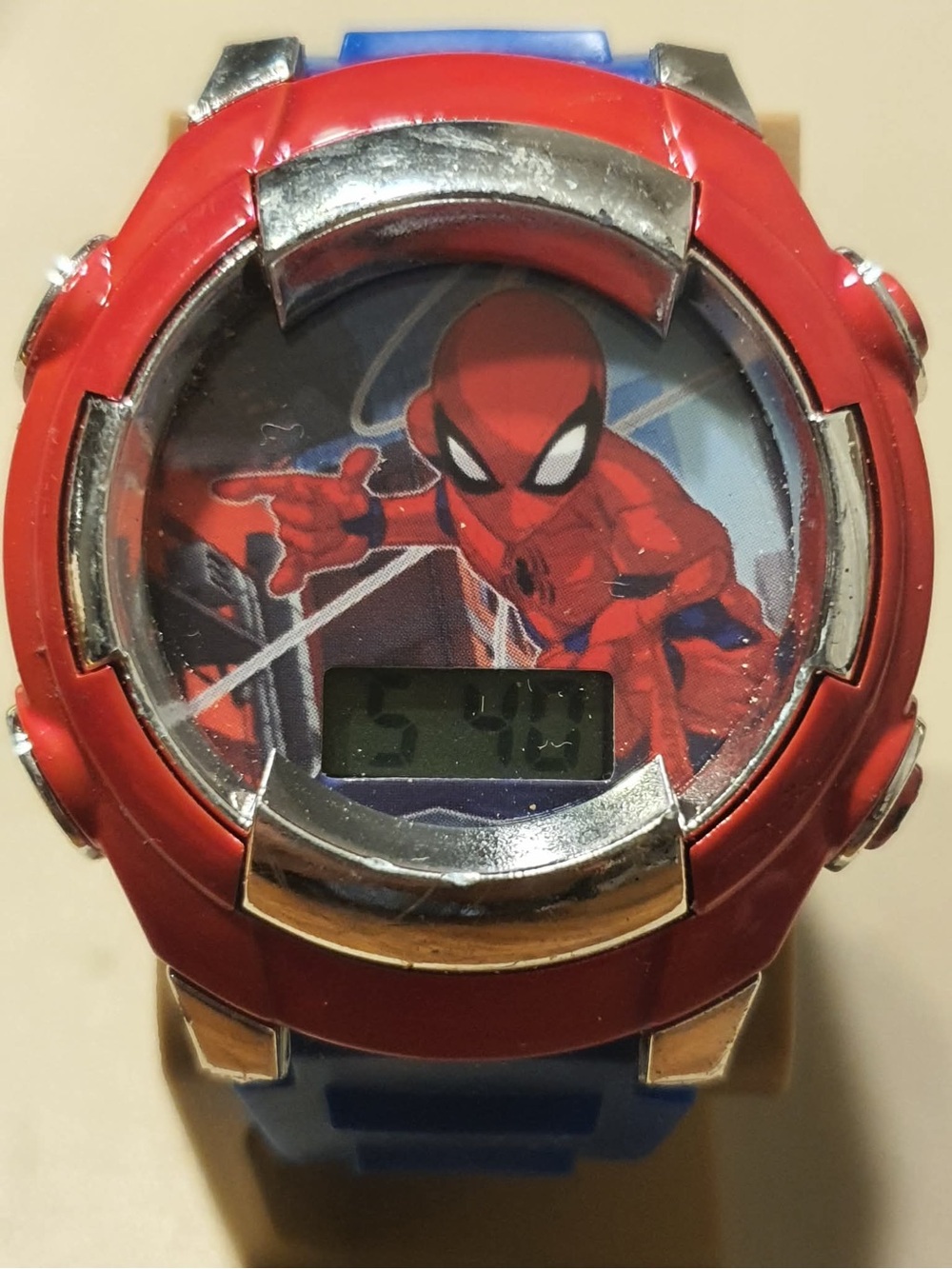 🦋10/$20🦋 Marvel Spider-Man Red/Blue Digital Flashing Boy's Watch